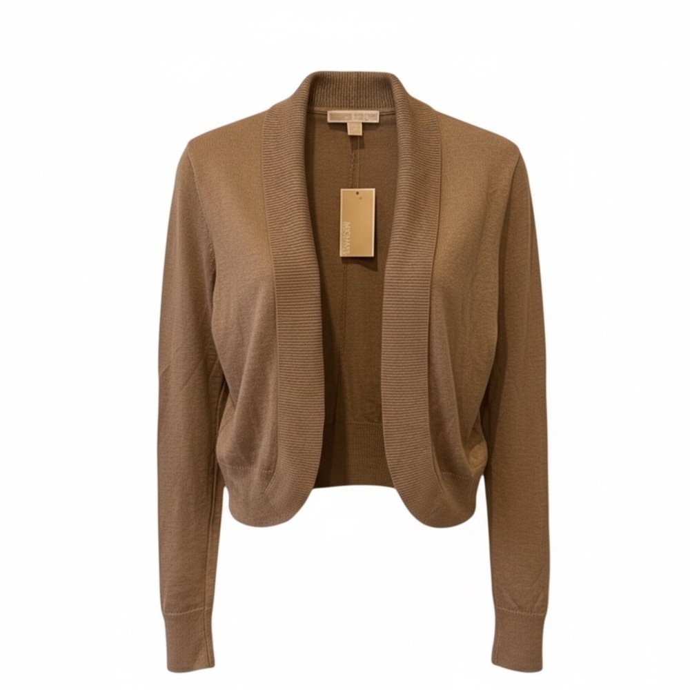 Michael Kors NWT tan open front cardigan, XS